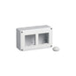 Eikon/Plana Surface Mount Box, IP40 4 (2+2) Module, for Horizontal or Vertical Install