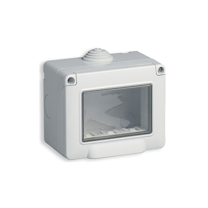 IP55 Enclosure, Surface-Mounted, 3 Module, Grey, for Plana & Eikon Series