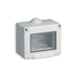 IP55 Enclosure, Surface-Mounted, 3 Module, Grey, for Plana & Eikon Series