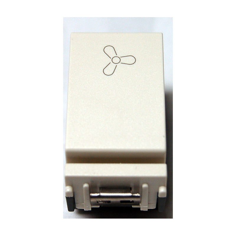 Idea 3-Way Switch, 1P/2T, 16 AX for PFC Loads 250V, White with Symbol 17 (Fan)