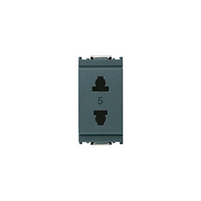 OUTLET: USA/EURO, 2P, 15A/250V GREY, IDEA
