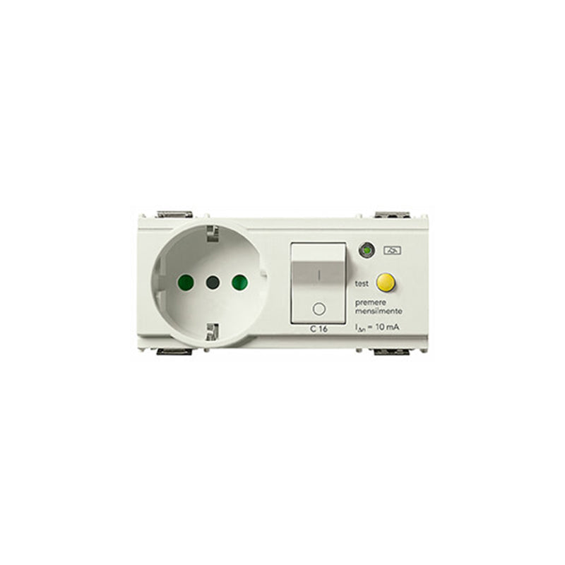 OUTLET: ITAL/P30, 2P+E W/RCBO 16A, 250V 4M SICURY WHITE IDEA