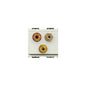 Connector: 3 RCA Jacks (Red/White/Yellow), 2 Module, White, Idea Series