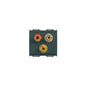 Connector: 3 RCA Jacks (Red/White/Yellow), 2 Module, Grey, Idea Series