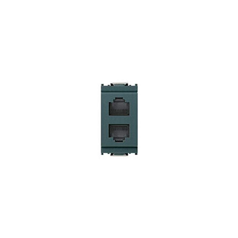 CONNECTOR: RJ11 DOUBLE, PHONE JACK, 6-POS/4-COND, GREY, IDEA