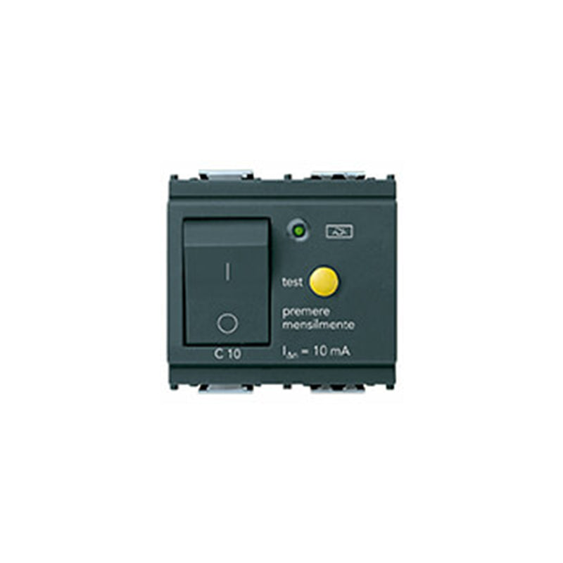RCBO: 1P+N, 10A, 120-230V,10mA RES, 50-60Hz, 2M, GREY, IDEA
