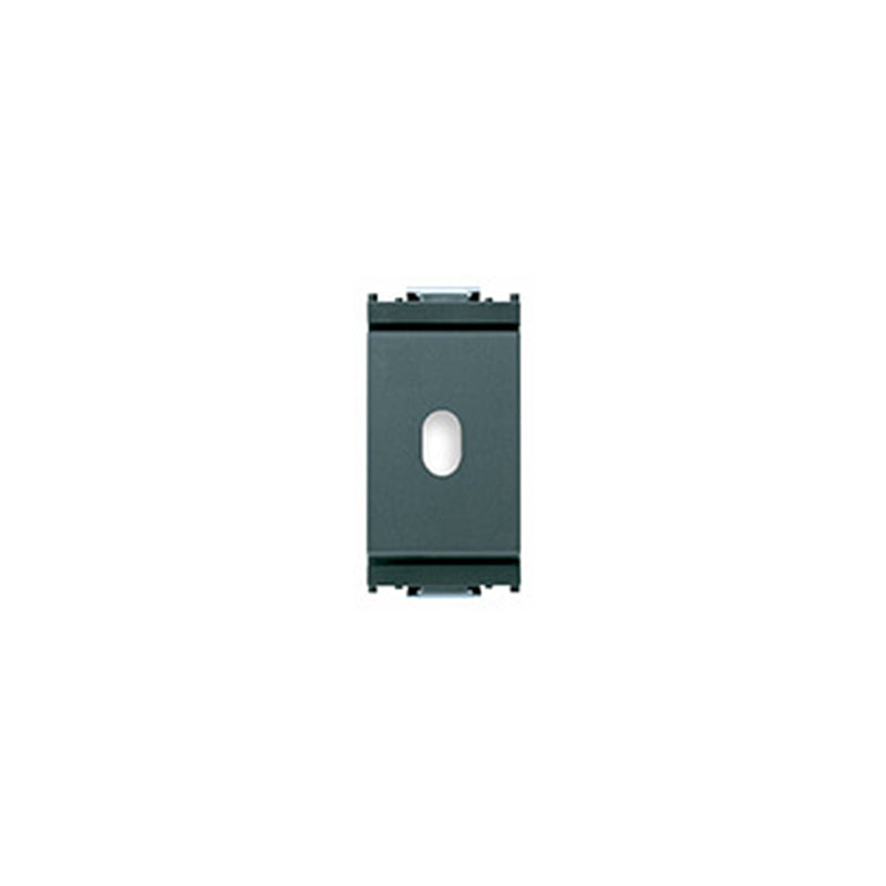 Switch: Blank Module with Cable Outlet and Cord Grip, Grey, Idea