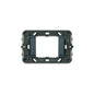 Idea Mounting Frame with Smooth Front, 2 Modules Grey, No Screws, Accepts 3-module cover plate