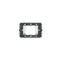 Idea Mounting Frame with Smooth Front, 2 Modules White, No Screws, Accepts 3-module cover plate