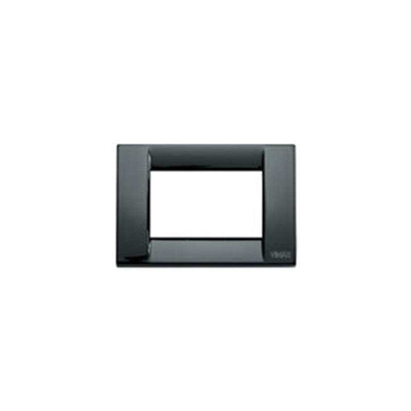 Idea Square Cover Plate, Die-Cast Metal Black 11, 3 Modules
