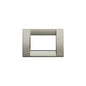 Idea Square Cover Plate, Die-Cast Metal Matte Titanium 24, 3 Modules