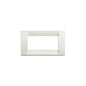 Cover Plate, Metal, Ivory, 4 Module, Square, Idea Series