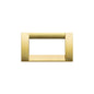 Idea Square Cover Plate, Matte Gold 33 Die-Cast Metal, 4 Module