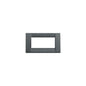 Plate: Metal, Slate Grey, 4 Module Square, For Idea Series