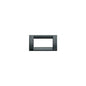 Idea Square Cover Plate, Die-Cast Metal Black 11, 4 Modules