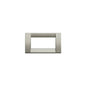 Idea Square Cover Plate, Die-Cast Metal MatteTitanium 24, 4 Modules