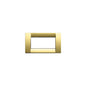 Idea Square Cover Plate, Die-Cast Metal Polished Gold 32, 4 Modules