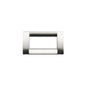 Idea Square Cover Plate, Die-Cast Metal Brushed Nickel 34, 4 Modules