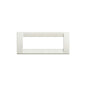 Cover Plate, Metal, Ivory, 6 Module, Square, Idea Series