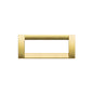 Idea Square Cover Plate, Matte Gold 33 Die-Cast Metal, 6 Module