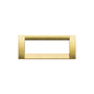 Idea Square Cover Plate, Matte Gold 33 Die-Cast Metal, 6 Module