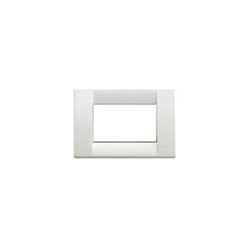 Idea Square Cover Plate, Technopolymer Bright White 01, 3 Modules