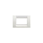 Idea Square Cover Plate, Technopolymer Bright White 01, 3 Modules