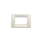 Idea Square Cover Plate, Technopolymer Idea White 04, 3 Modules
