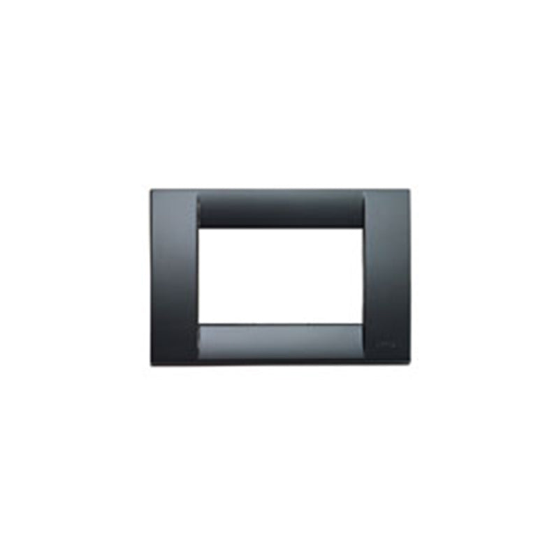 Idea Square Cover Plate, Technopolymer Graphite Grey 15, 3 Modules