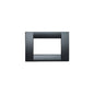 Idea Square Cover Plate, Technopolymer Graphite Grey 15, 3 Modules
