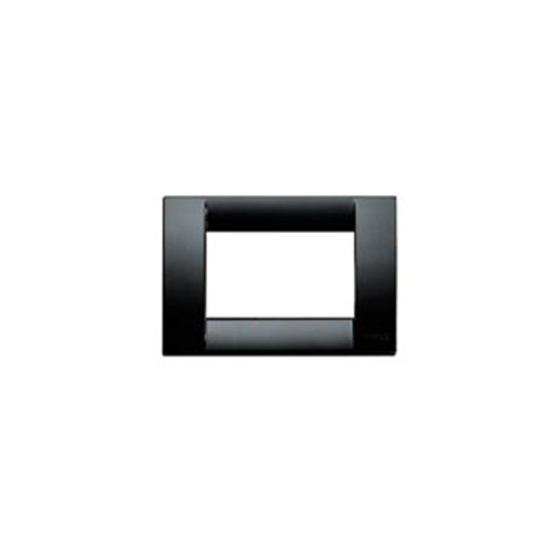 Idea Square Cover Plate, Technopolymer Black 16, 3 Modules