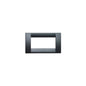 Idea Square Cover Plate, Technopolymer Graphite Grey 15, 4 Modules