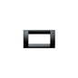 Idea Square Cover Plate, Technopolymer Black 16, 4 Modules