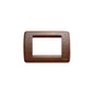 Idea Round Cover Plate, Walnut, Solid Wood, 3 Module
