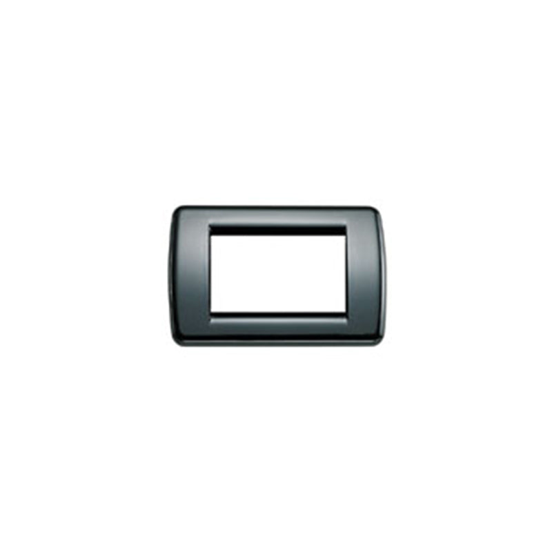 Idea Round Cover Plate, Die-Cast Metal 3 Modules, Black 11