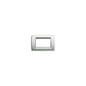 Idea Round Cover Plate, Die-Cast Metal Matte Silver 21, 3 Modules