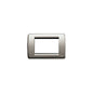 Idea Round Cover Plate, Die-Cast Metal Brushed Nickel 34, 3 Modules