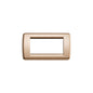 Idea Cover Plate, Diecast Metal, Metallic Bronze, 4 Module, Round