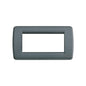 Idea Round Cover Plate, Slate Grey Die-Cast Metal, 4 Module