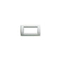 Idea Round Cover Plate, Die-Cast Metal Matte Silver 21, 4 Modules