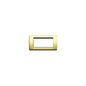Idea Round Cover Plate, Die-Cast Metal Polished Gold 32, 4 Modules