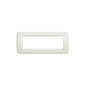 Plate: Die Cast Metal, Ivory, 6 Module, Round, Idea Series