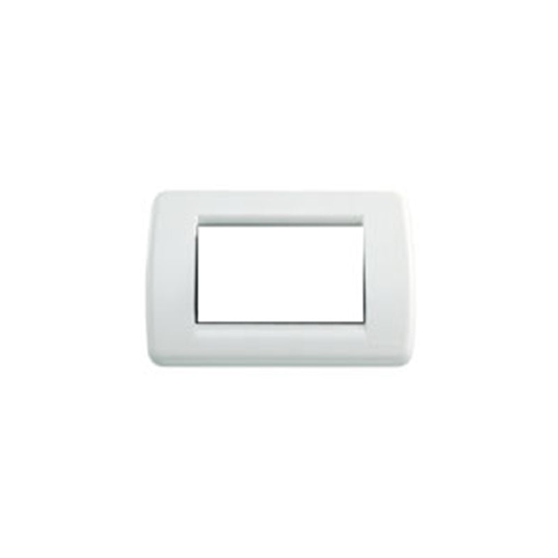 Idea Round Cover Plate, Technopolymer Bright White 01, 3 Modules