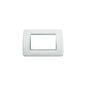 Idea Round Cover Plate, Technopolymer Bright White 01, 3 Modules