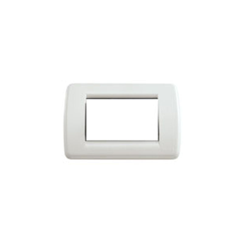 Idea Round Cover Plate, Technopolymer Idea White 04, 3 Modules