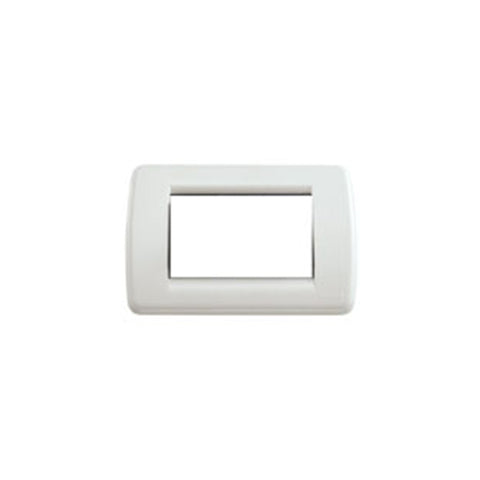 Idea Round Cover Plate, Technopolymer Idea White 04, 3 Modules