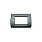 Idea Round Cover Plate, Technopolymer Black 16 3 Modules