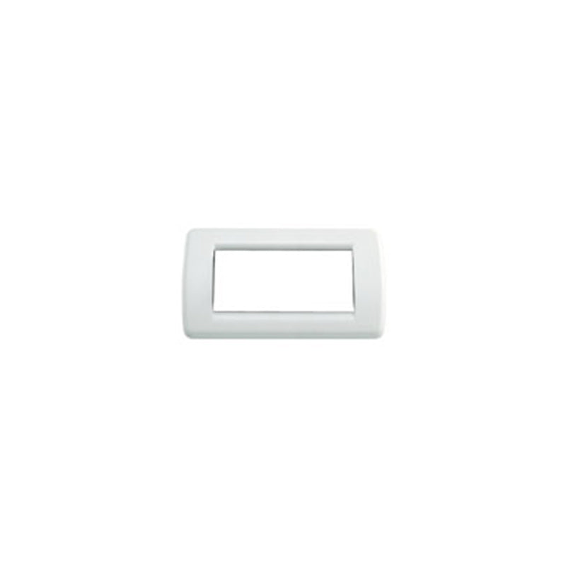 Idea Round Cover Plate, Technopolymer Bright White 01, 4 Modules