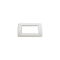 Idea Round Cover Plate, Technopolymer Idea White 04, 4 Modules