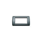 Idea Round Cover Plate, Technopolymer Graphite Grey 15, 4 Modules